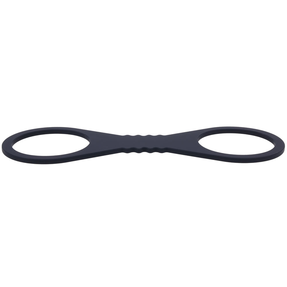Sex & Mischief Shadow Large Silicone Cuffs - Black Large Restraints - SS10228
