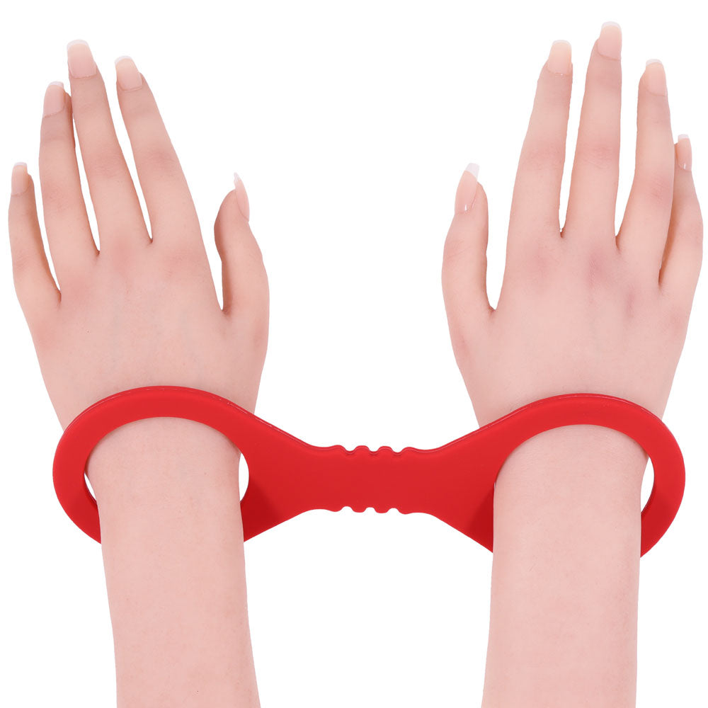 Sex & Mischief Amor Small Silicone Cuffs - Red Small Restraints - SS10229