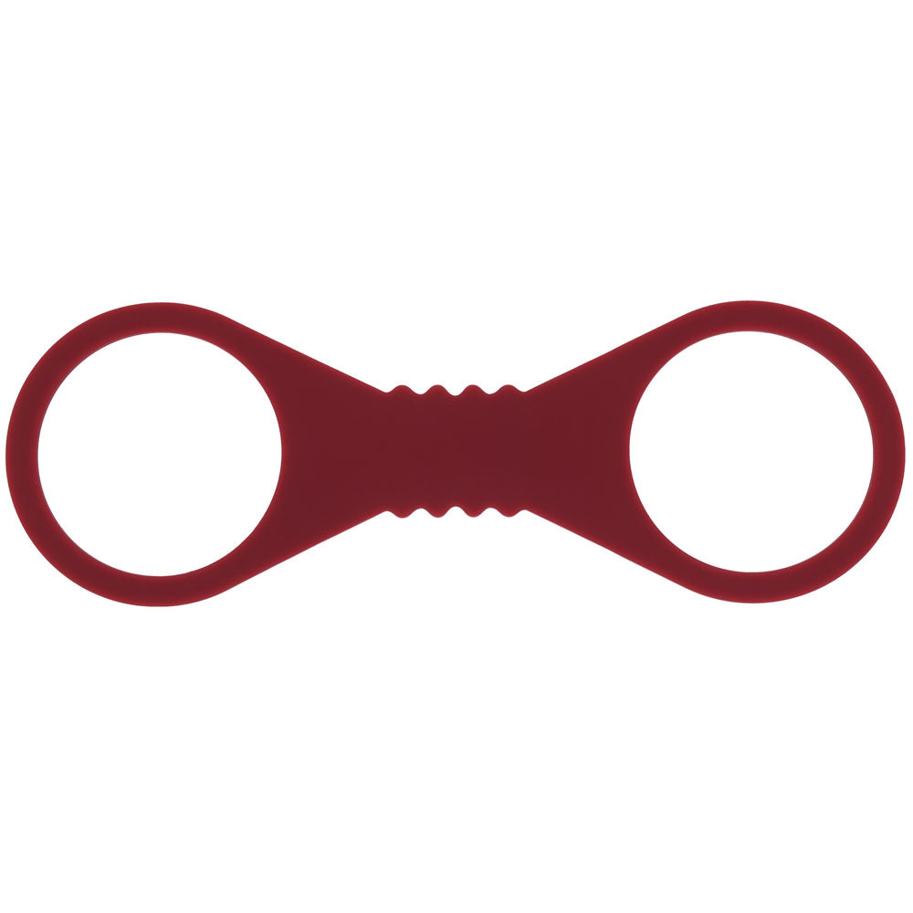Sex & Mischief Enchanted Large Silicone Cuffs - Burgundy Large Restraints - SS10232