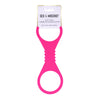 Sex & Mischief Large Hot Pink Silicone Cuffs - Hot Pink Large Restraints - SS10234