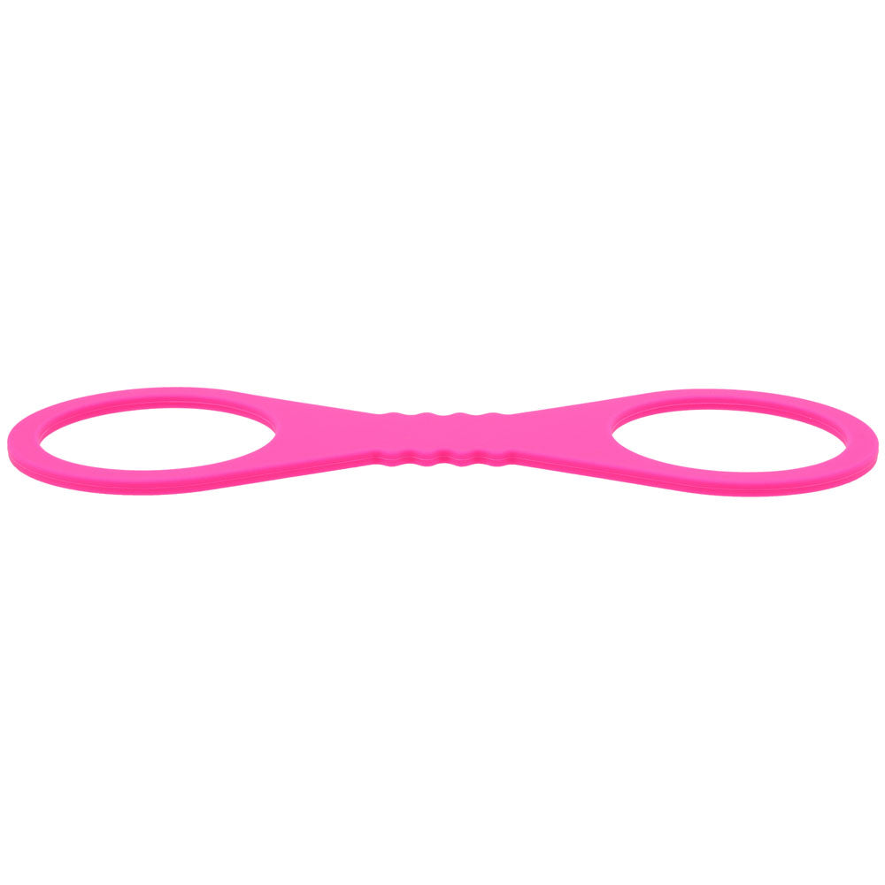 Sex & Mischief Large Hot Pink Silicone Cuffs - Hot Pink Large Restraints - SS10234