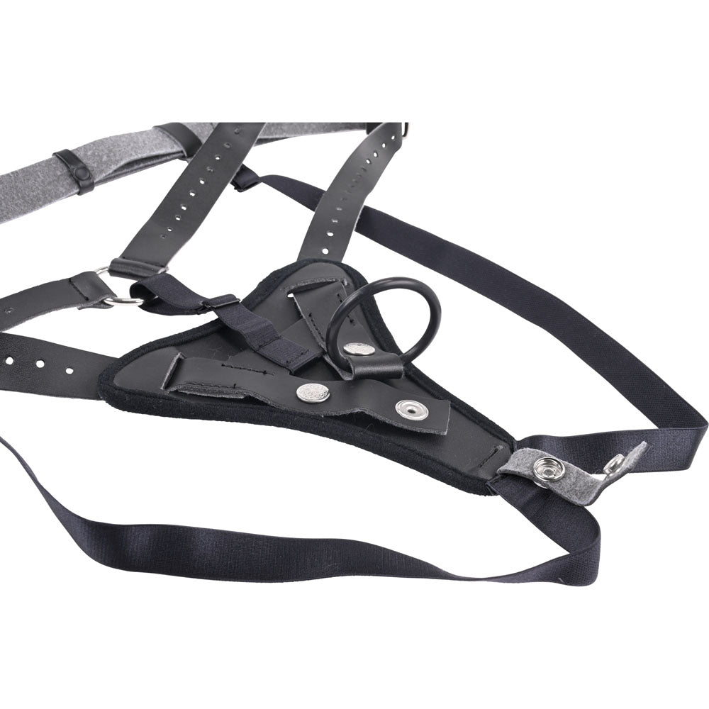 SPORTSHEETS Aurora High Waisted Strap On - Black Adjustable Strap-On Harness (No Probe Included)-SS31005