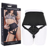 SPORTSHEETS High Waisted Corset Strap On - Black Adjustable Strap-On Harness (No Probe Included)-SS31006