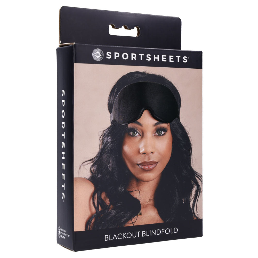 SPORTSHEETS Blackout Blindfold - Black Eye Mask-SS32404