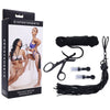 SPORTSHEETS Tied and Twisted Bondage Kit - Black Bondage Kit - 5 Piece Set-SS32406