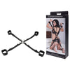 SPORTSHEETS Velvet Noir Adjustable Hog Tie & Cuff Set - Black Restraints-SS37003