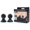 SPORTSHEETS Velvet Noir Silicone Nipple Suckers - Black/Grey Nipple Suckers - Set of 2-SS37006