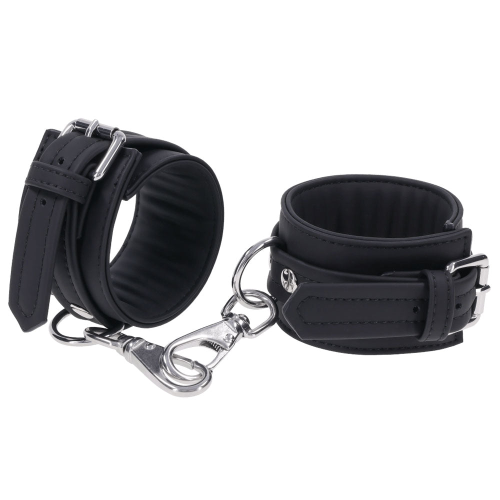 SPORTSHEETS Signature Midnight Muse Handcuffs - Black Adjustable Restraints - SS68101