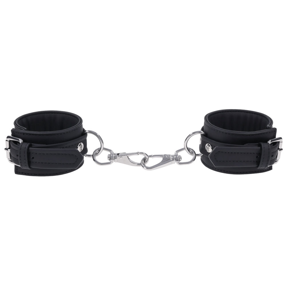 SPORTSHEETS Signature Midnight Muse Handcuffs - Black Adjustable Restraints - SS68101