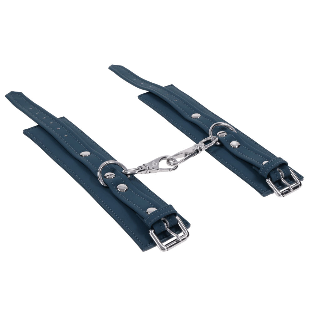 SPORTSHEETS Signature Twilight Tease Handcuffs - Blue Adjustable Restraints - SS68102