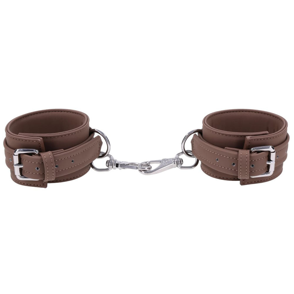 SPORTSHEETS Signature Dawn Dream Ankle Cuffs - Tan Adjustable Leg Restraints - SS68106