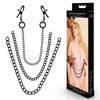 SPORTSHEETS Signature Midnight Muse exCHAINgeable Nipple Jewelry - Black Nipple Clamps with Chain - SS68108