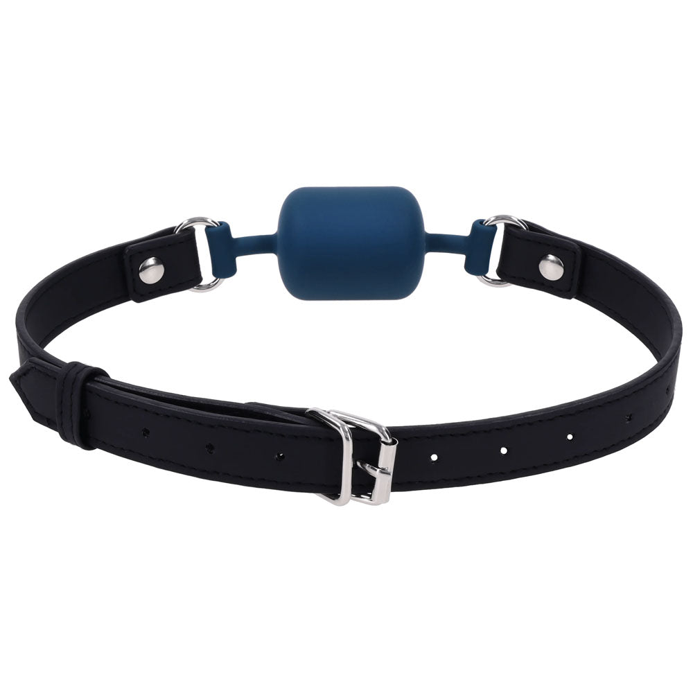 SPORTSHEETS Signature Twilight Tease Barrel Gag - Blue Mouth Restraint - SS68124