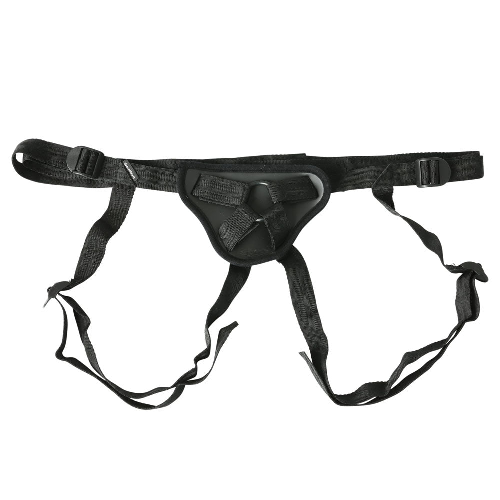 SPORTSHEETS Deep Dive Strap-On - Black Adjustable Strap-On Harness (No Probe Included) - SS69006