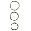 SPORTSHEETS Seamless Metal O-Ring 3 Pack - Metal Rings - Set of 3 Sizes-SS69403