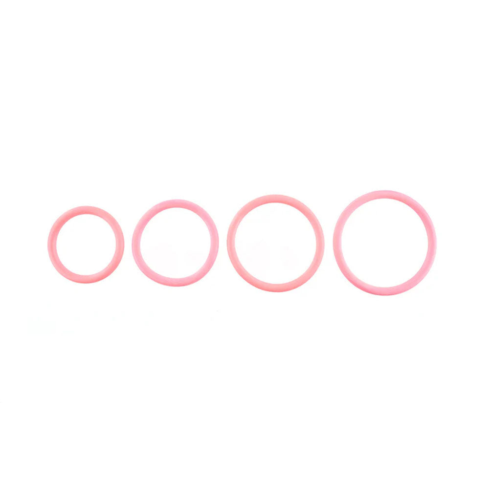 SPORTSHEETS Rubber O-Ring 4 Pack - Coral - Coral Rings - 4 Pack-SS69824