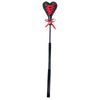 Sex & Mischief Heart Beat Crop - Black/Red 37.5 cm Crop Whip - SS77018
