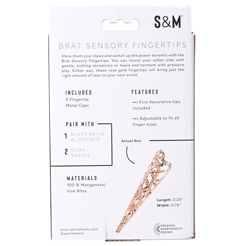 Sex & Mischief Brat Sensory Fingertips - Rose Gold - Set of 5-SS92126