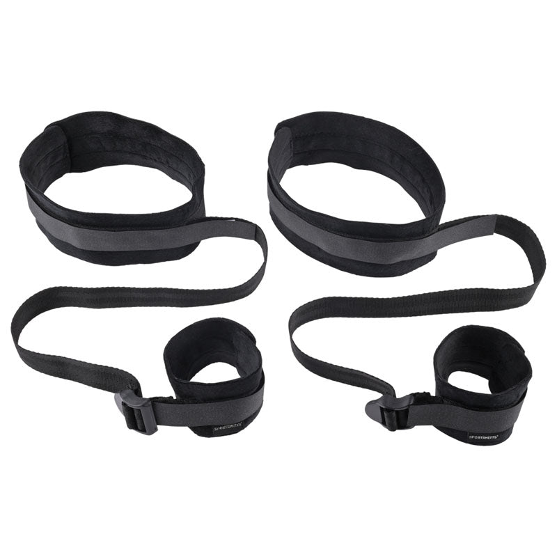 Sex & Mischief Thigh & Wrist Cuffs - Black Restraints-SS92127