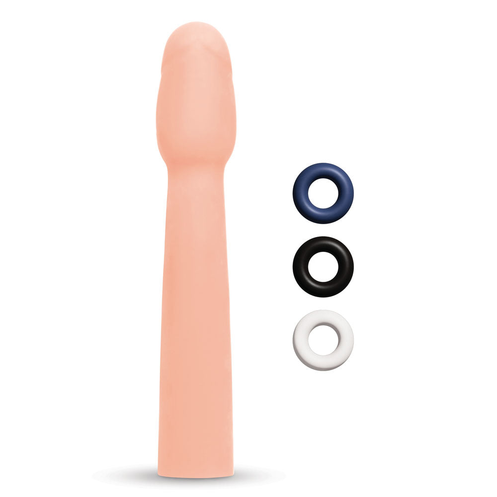 Size Up Realistic 2 Inch Penis Extender - Flesh 5 cm (2) Penis Extension Sleeve-SU403