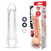 Size Up 3 Inch See-Thru Penis Extender with Ball Loop - Clear 7.6 cm (3) Penis Extension Sleeve-SU404