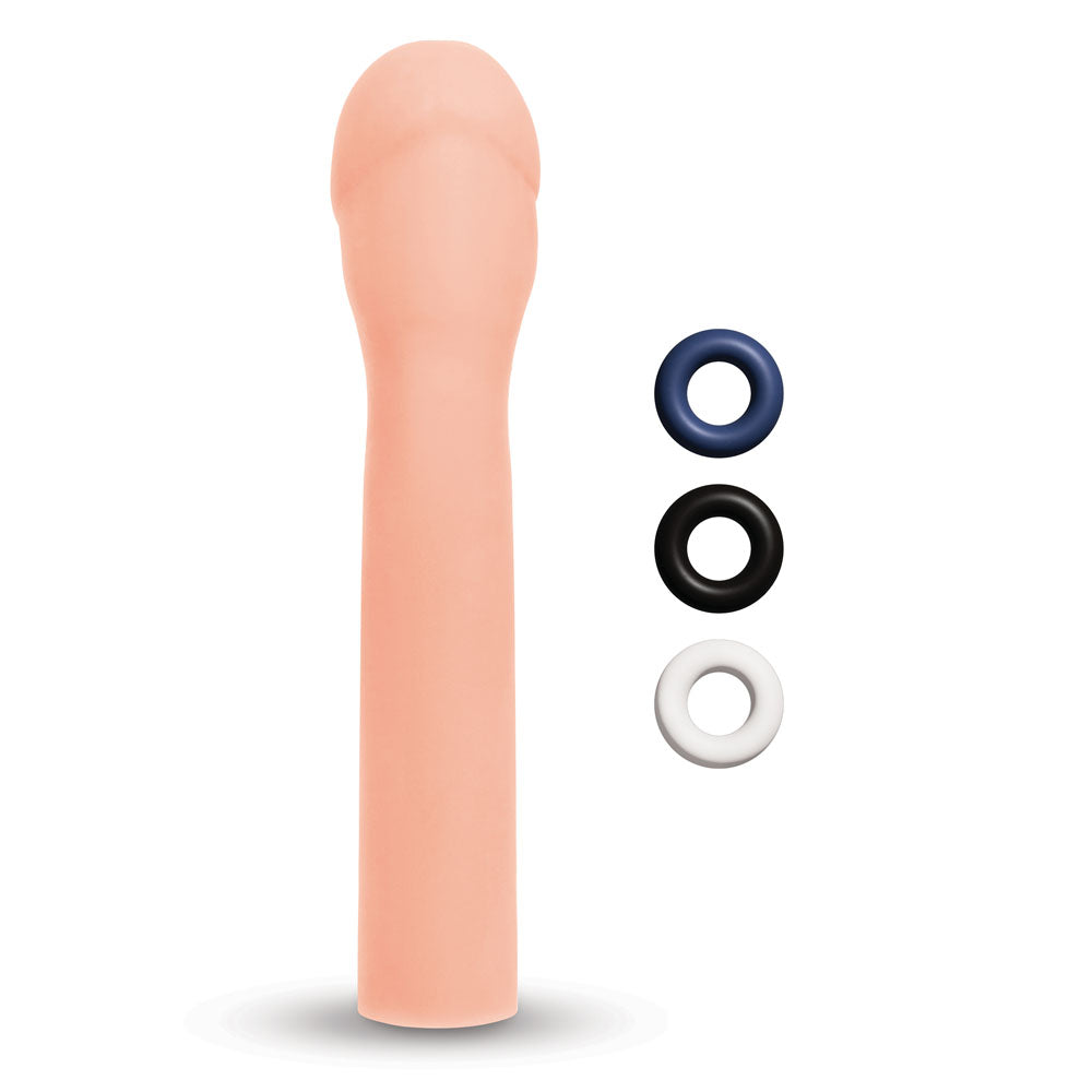 Size Up Realistic 3 Penis Extender - Flesh 7.6 cm (3) Penis Extension Sleeve-SU406