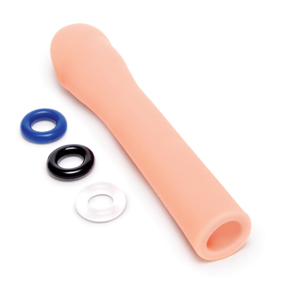 Size Up Realistic 3 Penis Extender - Flesh 7.6 cm (3) Penis Extension Sleeve-SU406