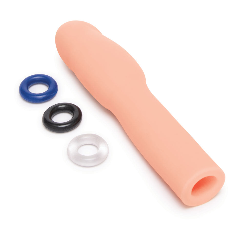 Size Up Realistic 4 Inch Penis Extender - Flesh 10.1 cm (4) Penis Extension Sleeve-SU407