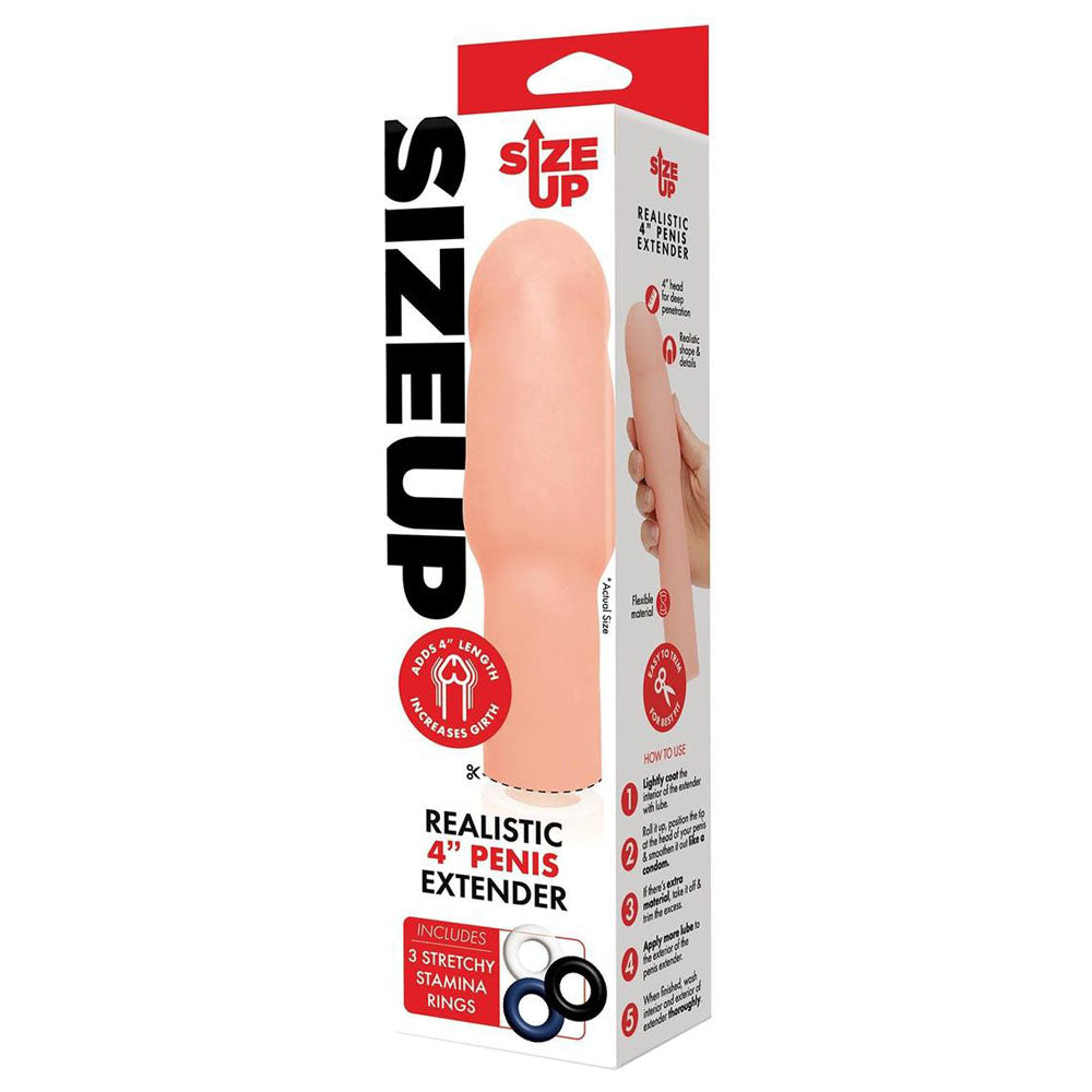 Size Up Realistic 4 Inch Penis Extender-(su407)