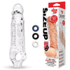 Size Up 1 Inch See-Thru Stretch Penis Extender - Clear 2.5 cm (1) Penis Extension Sleeve-SU408