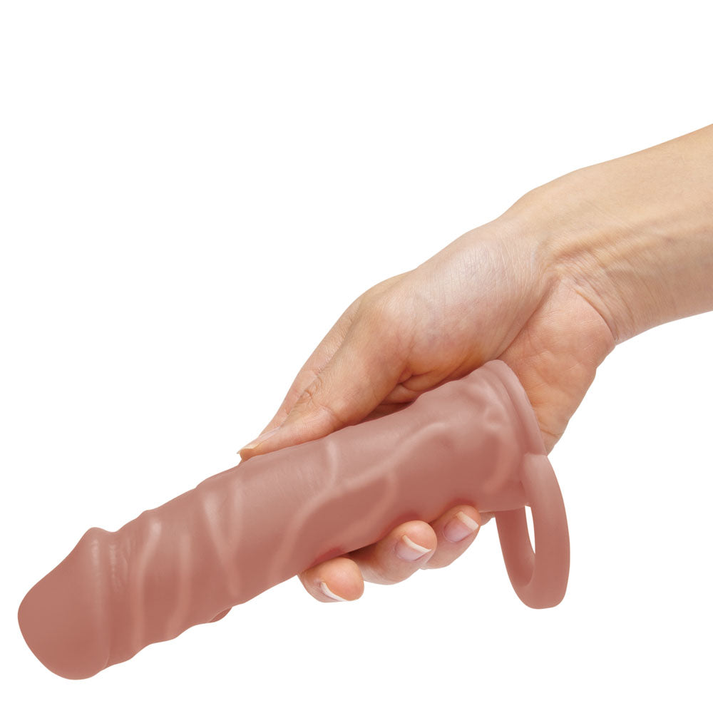 Size Up Realistic 1 Inch Penis Extender - Tan-(su412)