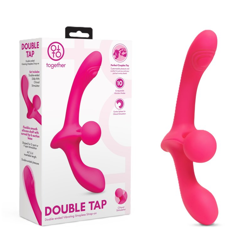 Together Toy Double Tap Dual-Ended Vibrating Strapless Strap-on-TOG-014