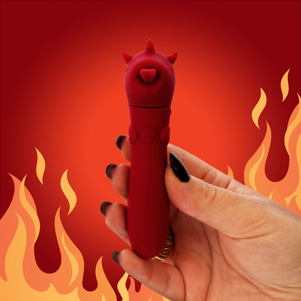 Unihorn - USB Bullet - Blaze Diablo - Red USB Rechargeable Vibrating Bullet-UNIBDBUL
