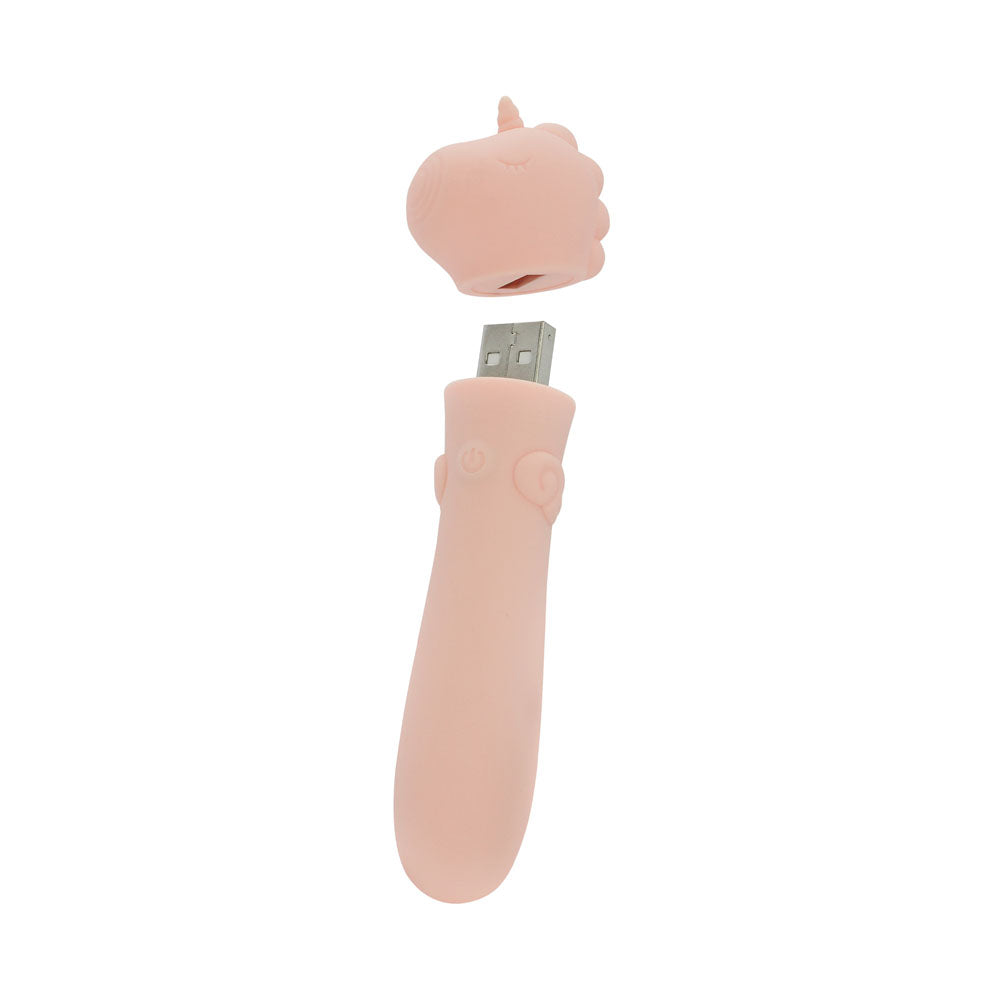 Unihorn - USB Bullet - Heart Throb - Coral USB Rechargeable Vibrating Bullet-UNIHTBUL