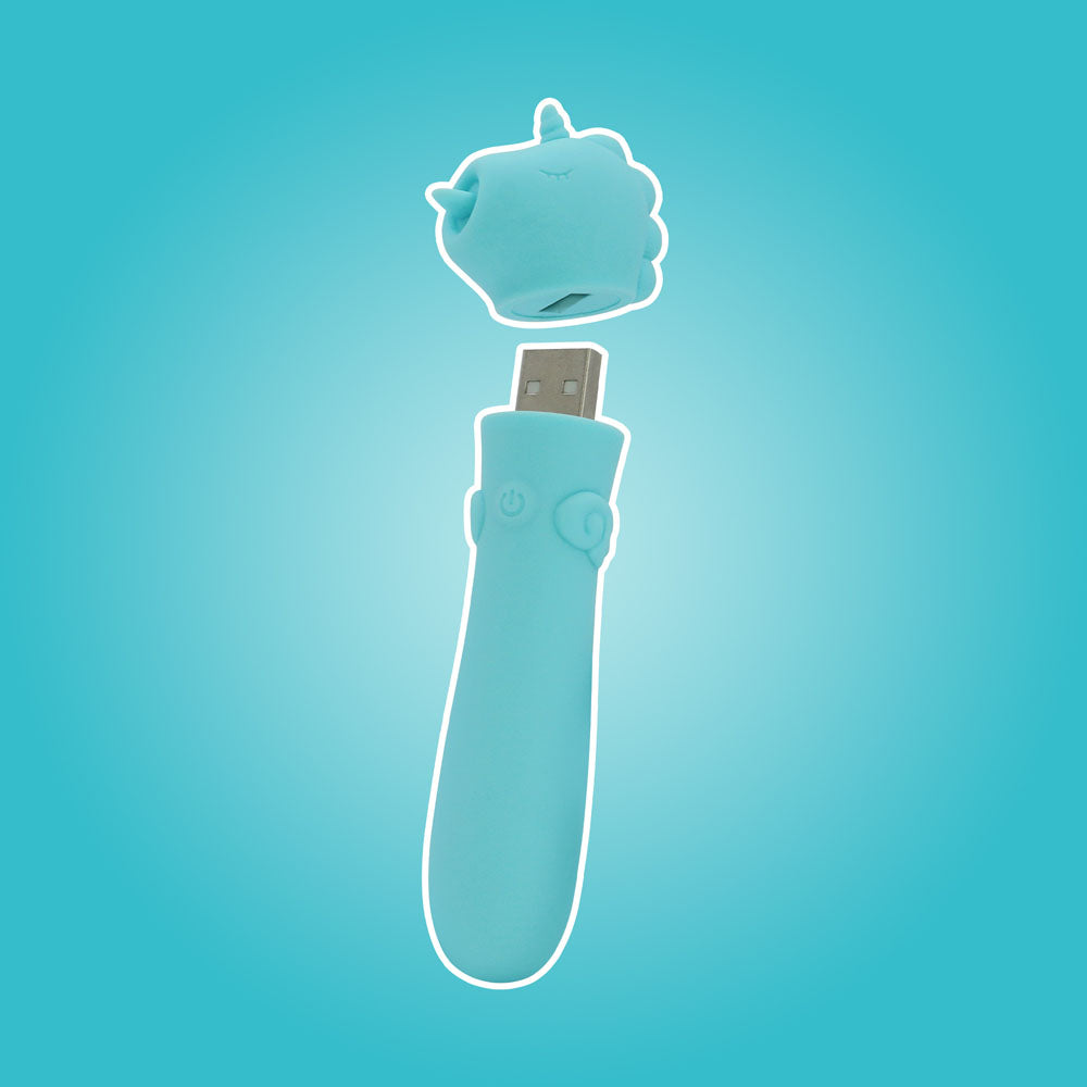 Unihorn - USB Bullet - Mountn Peak - Teal USB Rechargeable Vibrating Bullet-UNIMPBUL