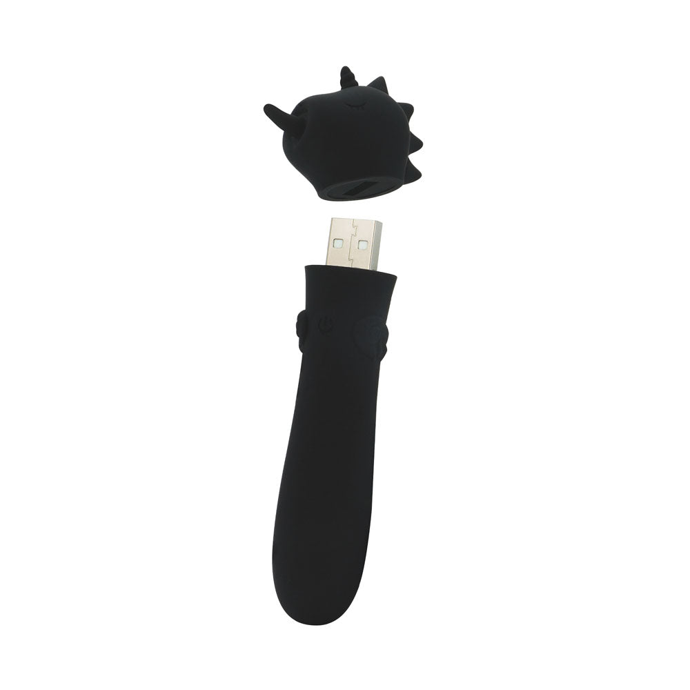 Unihorn - USB Bullet - Wild Spirit - Black USB Rechargeable Vibrating Bullet-UNIWSBUL