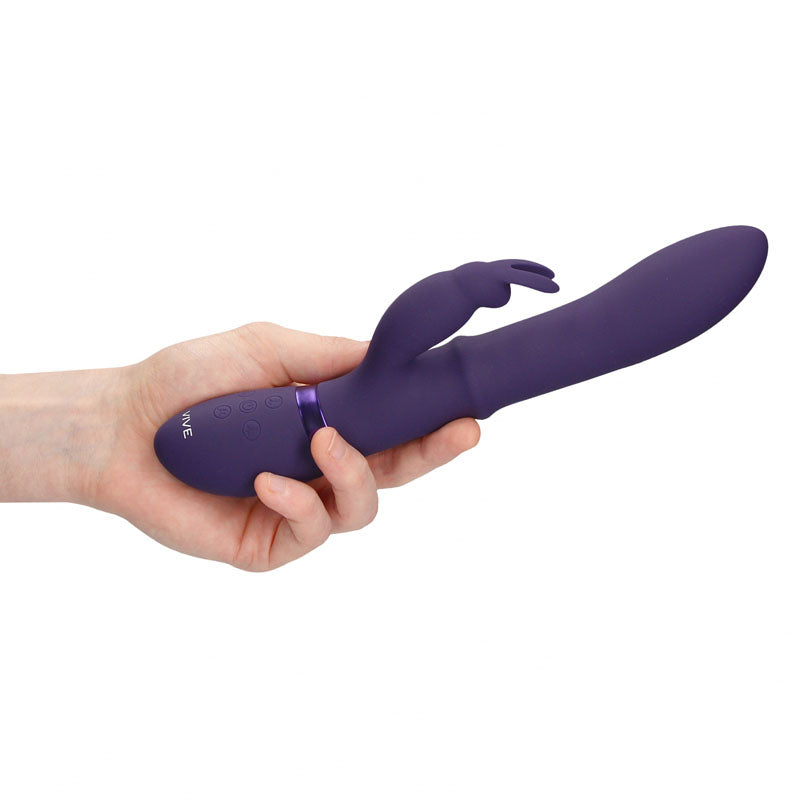 Vive Halo - Purple 24.5 cm USB Rechargeable Rabbit Vibrator-VIVE023PUR