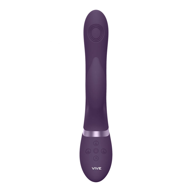 VIVE Aimi - Purple - Purple 22.3 cm USB Rechargeable Rabbit Vibrator-VIVE029PUR