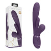 VIVE Ena - Purple - Purple 25 cm USB Rechargeable Thrusting Vibrator with Air Wave Stimulator-VIVE051PUR