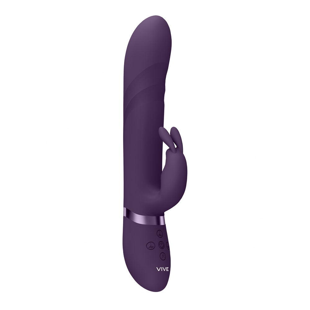 VIVE Nari - Purple - Purple 24.1 cm USB Rechargeable Rabbit Vibrator-VIVE053PUR