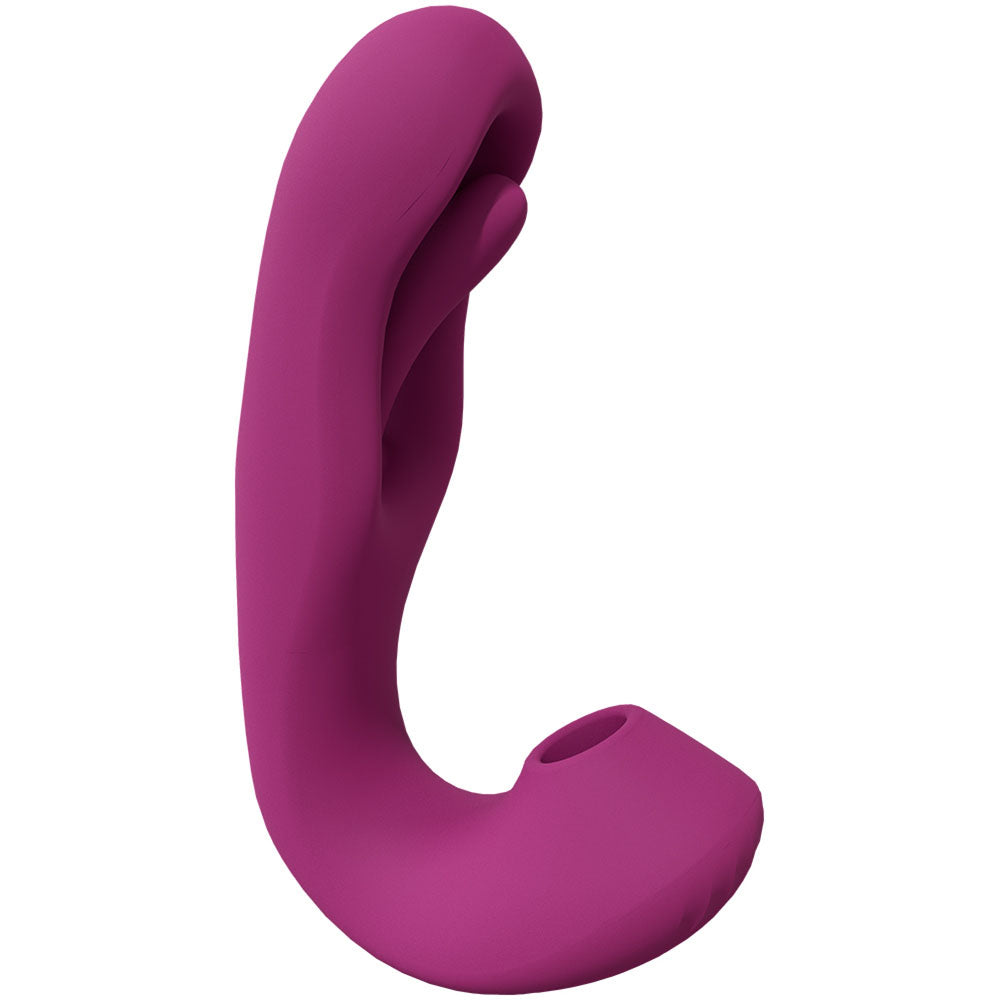 VIVE Yuna - Pink - Pink USB Rechargeable Flapping Vibrator with Air Pulsation-VIVE055PNK