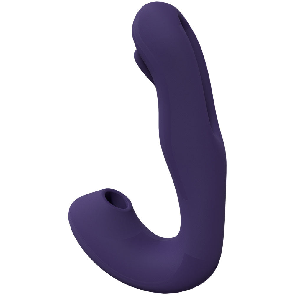 VIVE Yuna - Purple - Purple USB Rechargeable Flapping Vibrator with Air Pulsation-VIVE055PUR