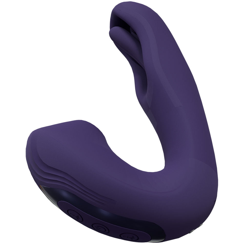 VIVE Yuna - Purple - Purple USB Rechargeable Flapping Vibrator with Air Pulsation-VIVE055PUR