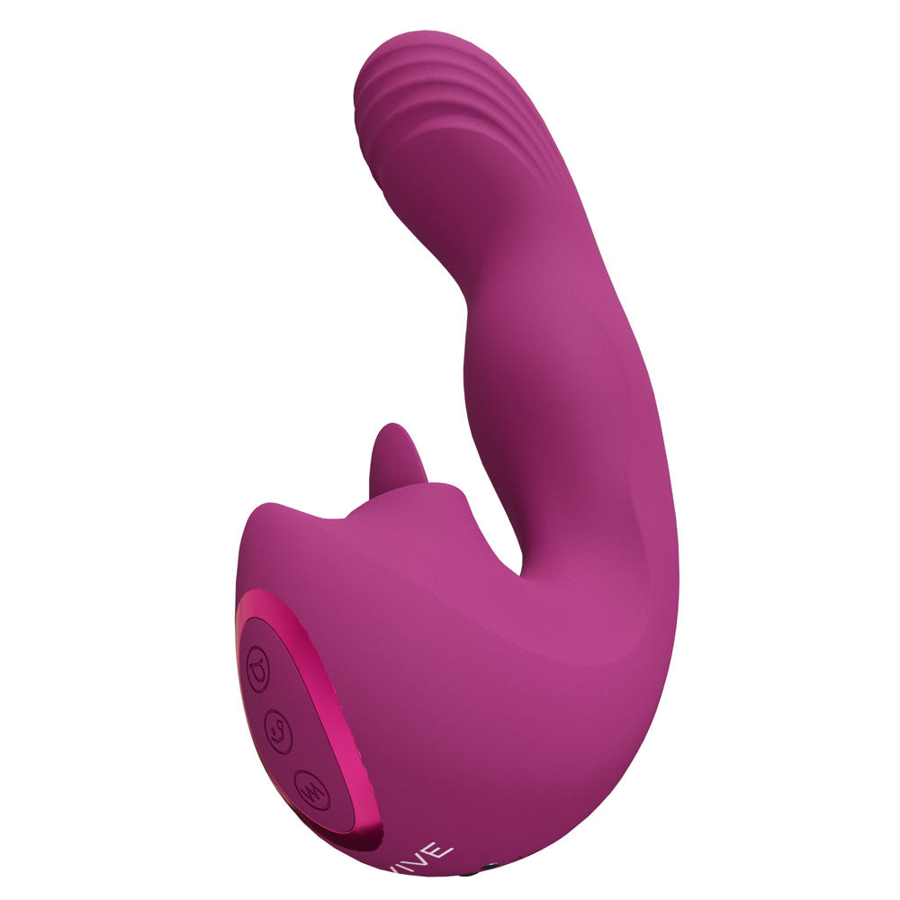 VIVE Yumi - Pink - Pink USB Rechargeable Triple Motor Vibrator-VIVE060PNK