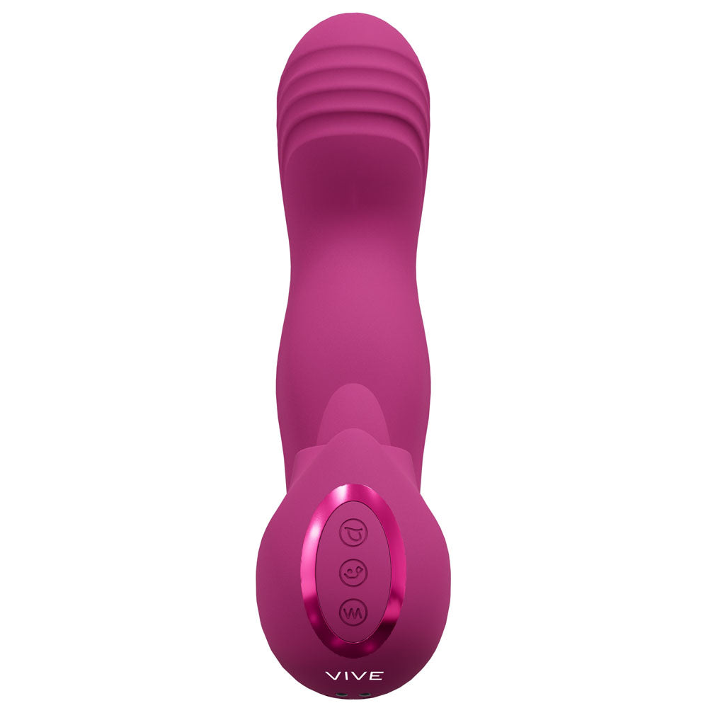 VIVE Yumi - Pink - Pink USB Rechargeable Triple Motor Vibrator-VIVE060PNK