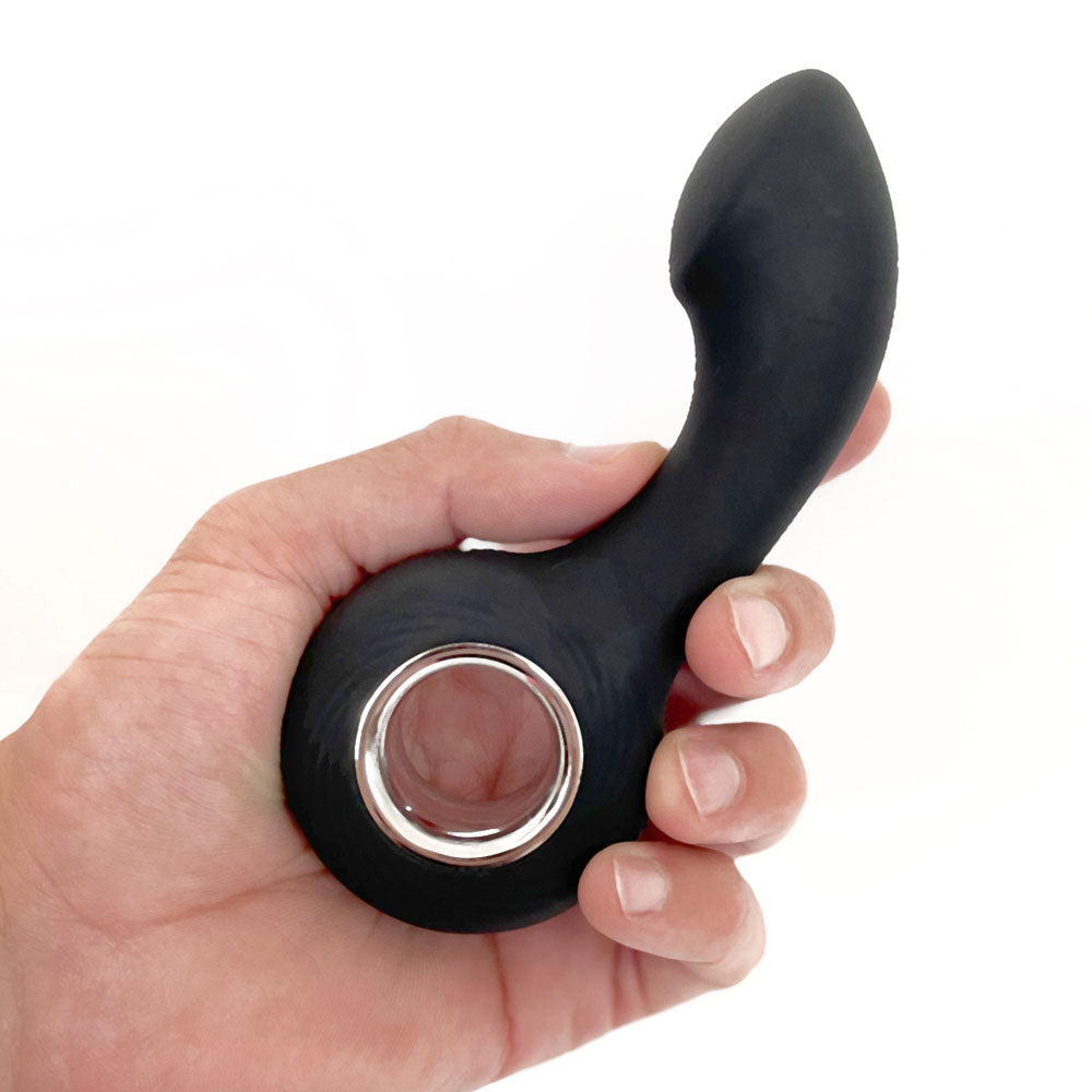 VERS Rechargeable Silicone P-Spot Vibe - Black 13 cm USB Rechargeable Prostate Massager-VRS-2201