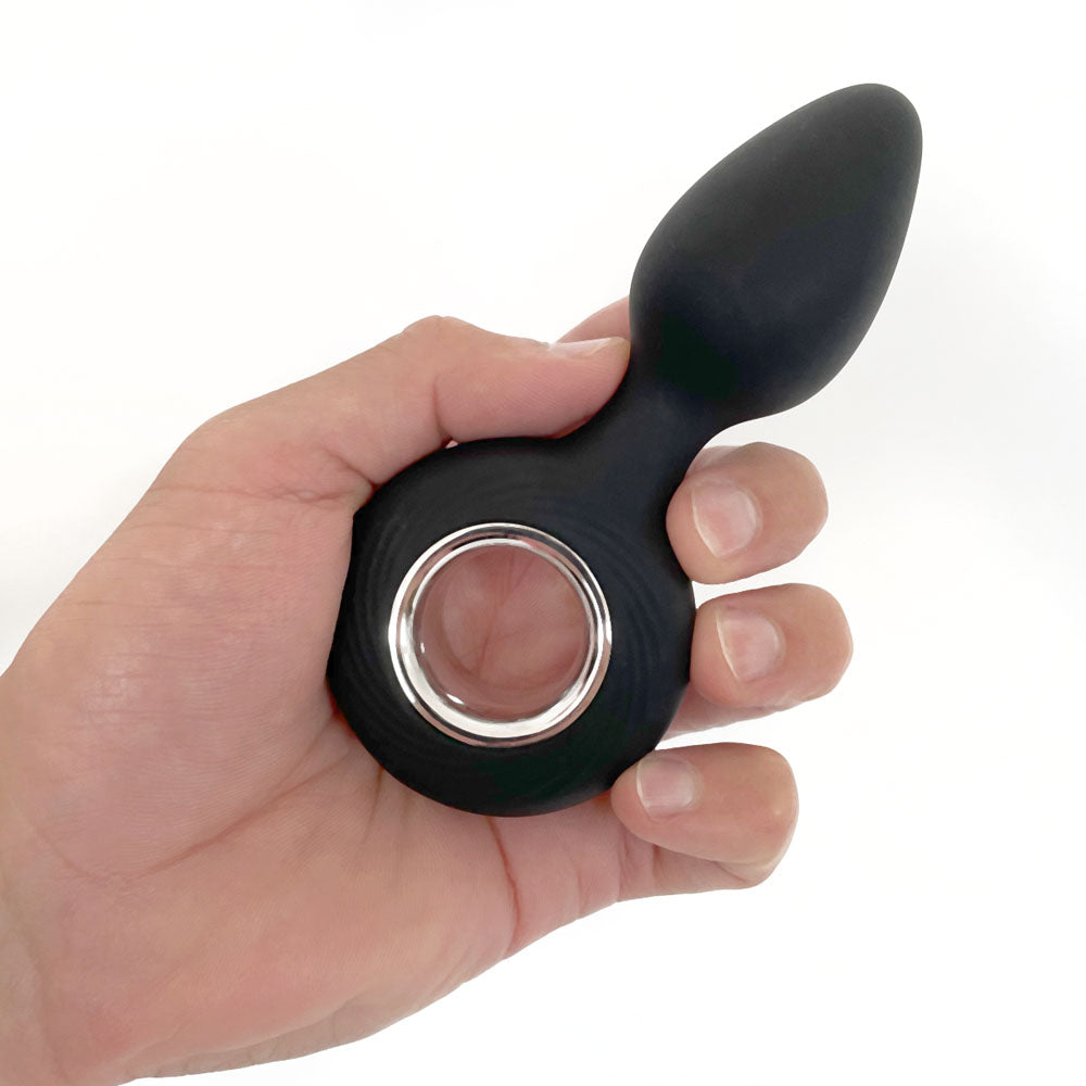 VERS Rechargeable Silicone Plug Vibe - Black 12.5 cm USB Rechargeable Vibrating Butt Plug-VRS-2203