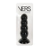 VERS Liquid Silicone Suction Plug - Black 16.5 cm Butt Plug with Internal Steel Balls-VRS-2209