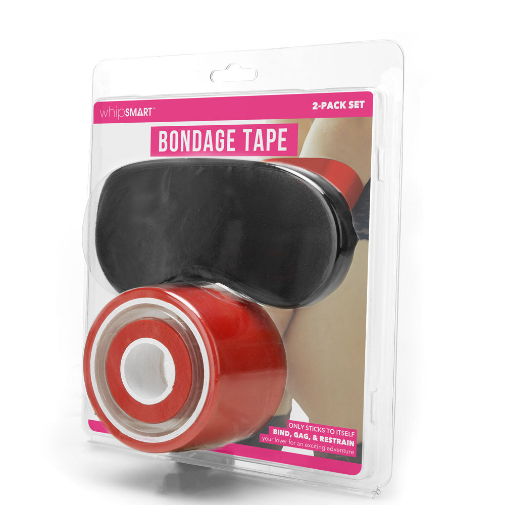 WhipSmart Bondage Tape - Red 30 Metre - With Bonus Eye Mask-WS1060-RED