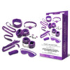 WhipSmart Fuzzy Everything You Need Bondage Kit - Purple Bondage Kit - 12 Piece Set - WS1073
